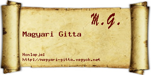 Magyari Gitta névjegykártya